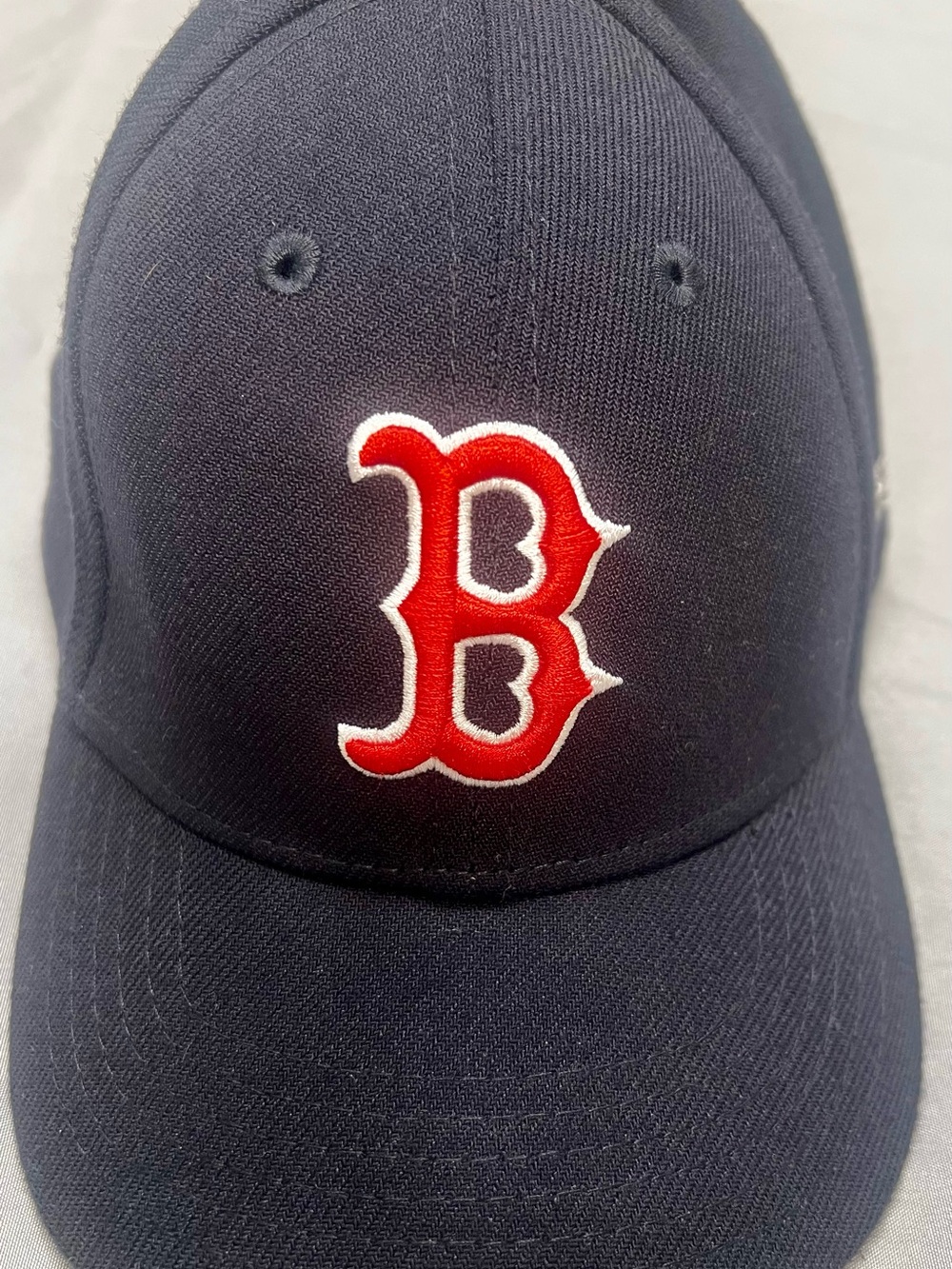 New Era Kids Navy Cap with Red 'B' Patch